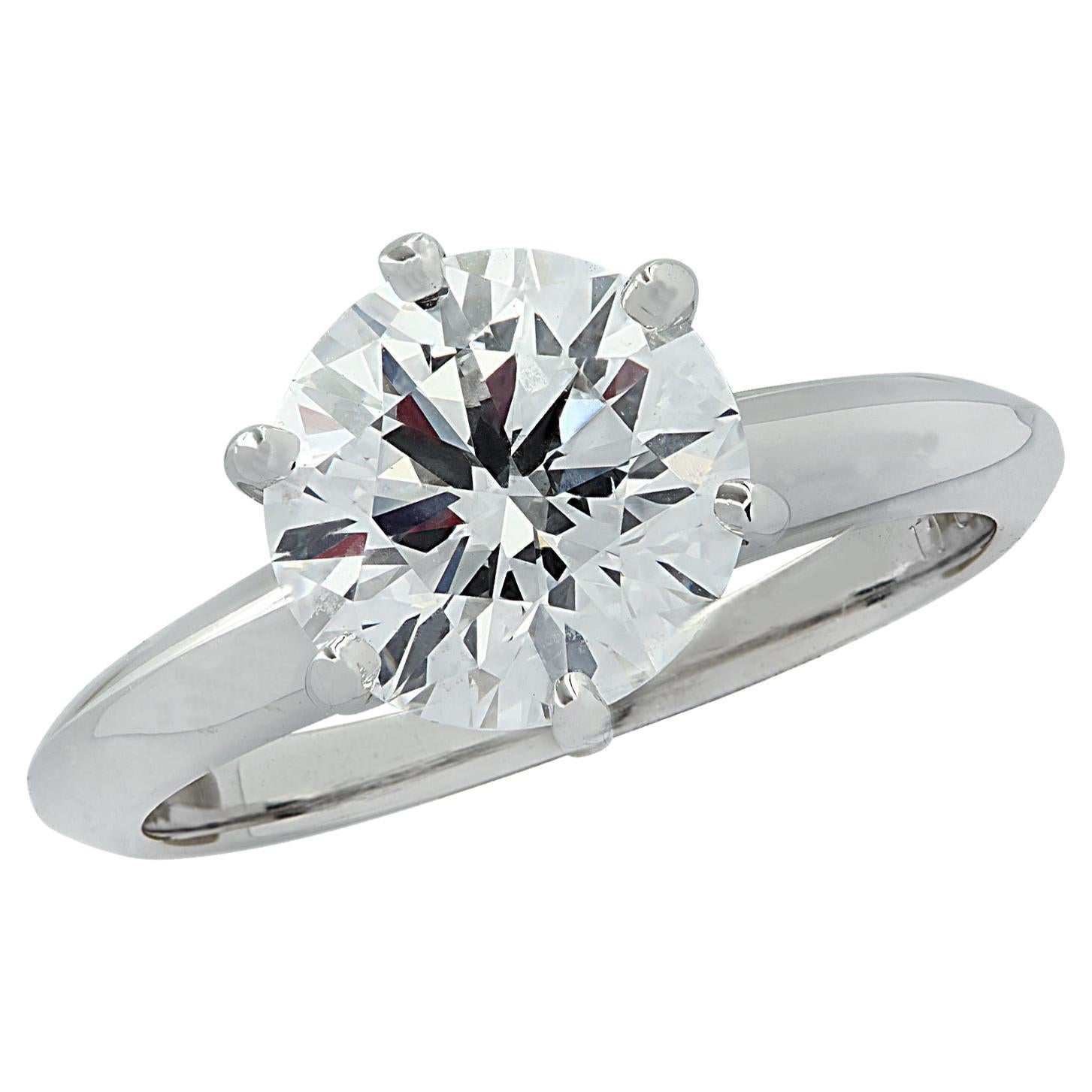 Tiffany & Co. 1.73 Carat Diamond and Platinum Engagement Ring