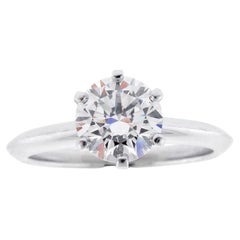 Tiffany & Co. Bague de fiançailles à bord couteau en diamants de 1.74 carat