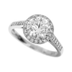 Tiffany & Co. 1.74 Carat Diamond Platinum Solest Ring