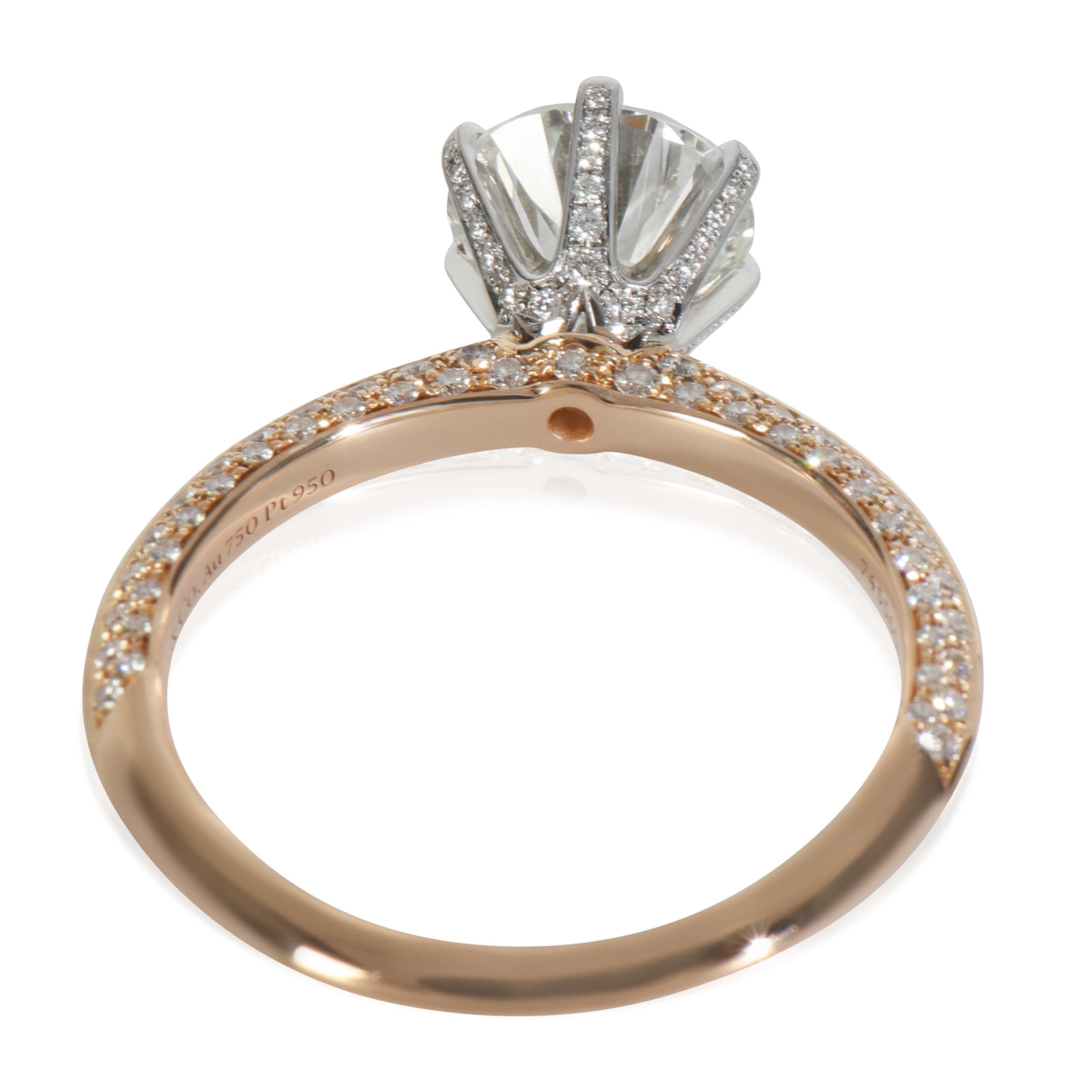 Anillo de compromiso Tiffany & Co. 1,74 ct Diamante brillante redondo engaste Tiffany en Excelente estado para la venta en New York, NY