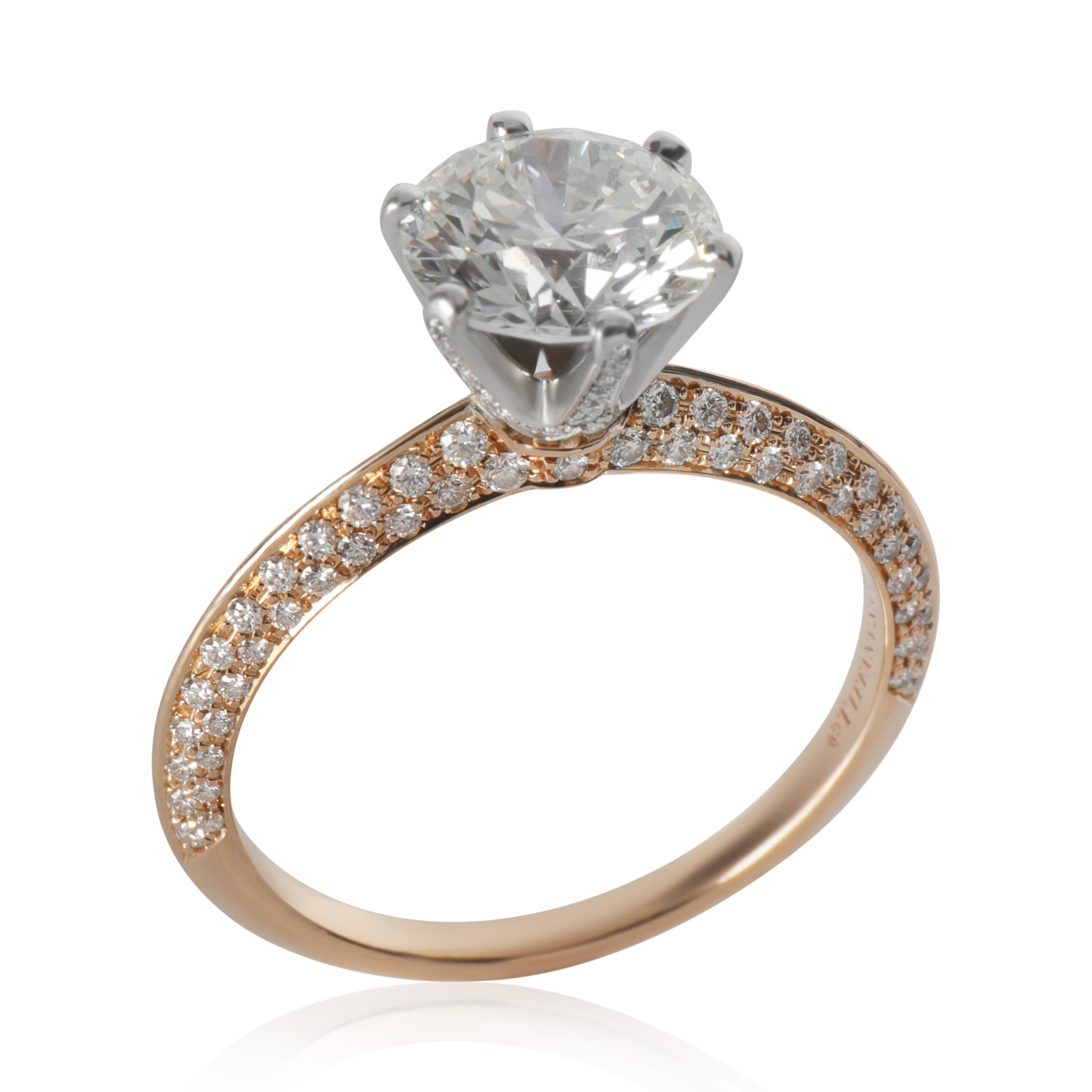 De las mujeres Anillo de compromiso Tiffany & Co. 1,74 ct Diamante brillante redondo engaste Tiffany en venta