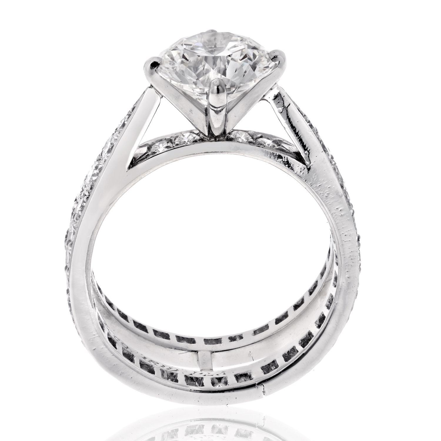 Verlobungsring von Tiffany & Co. mit 1,79 Karat rundem Diamant H/VVS1 GIA (Rundschliff) im Angebot