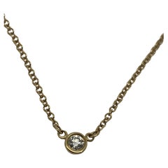 Tiffany & Co .17ct Diamond Bezel Set Necklace FVS1