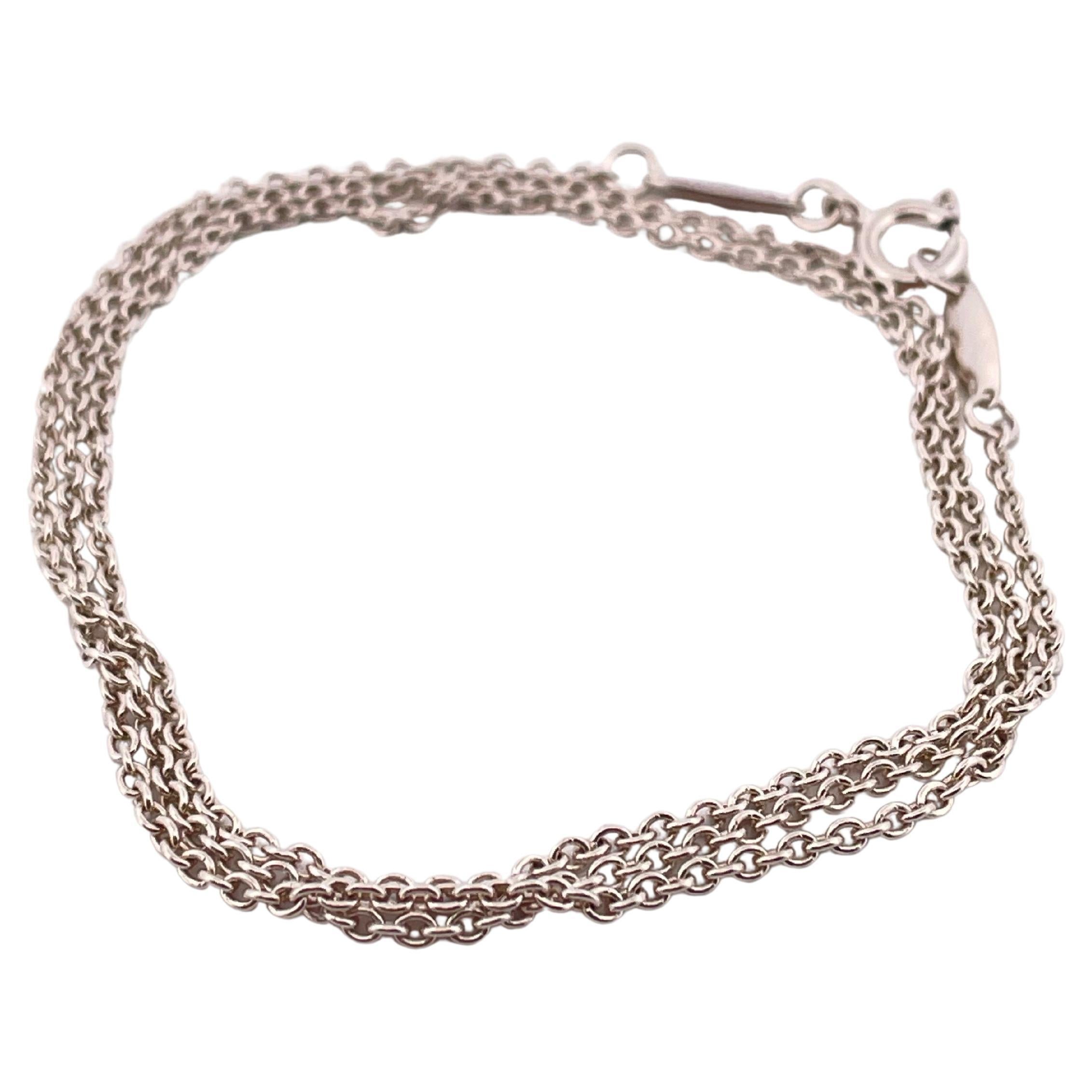 Retro Tiffany & Co. 18” 925 Sterling Silver necklace For Sale