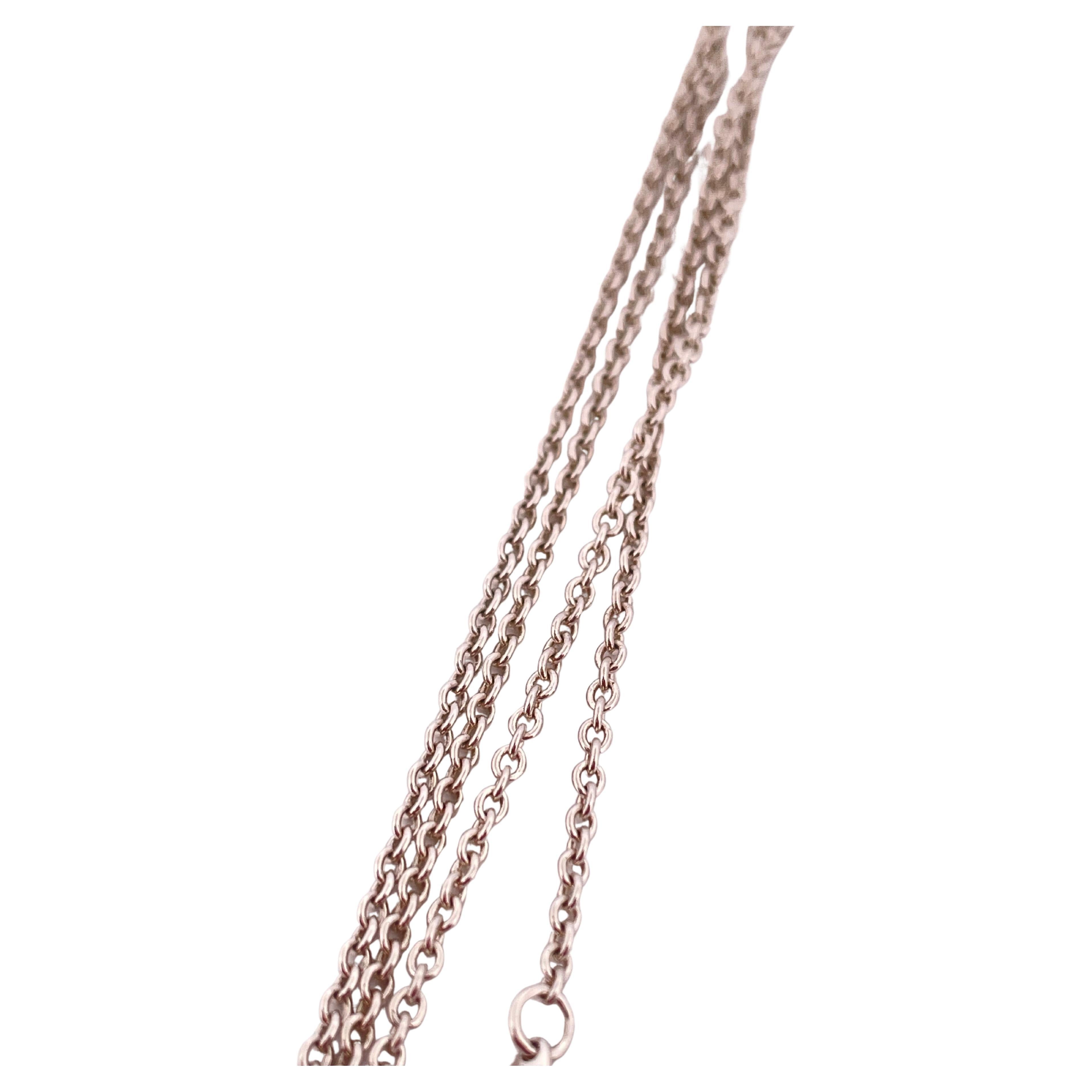 Tiffany & Co. 18” 925 Sterling Silver necklace In Good Condition For Sale In Sewickley, PA