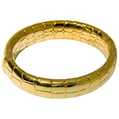 Tiffany & Co. 18 Carat '18 Karat' Yellow Gold Crocodile Bangle