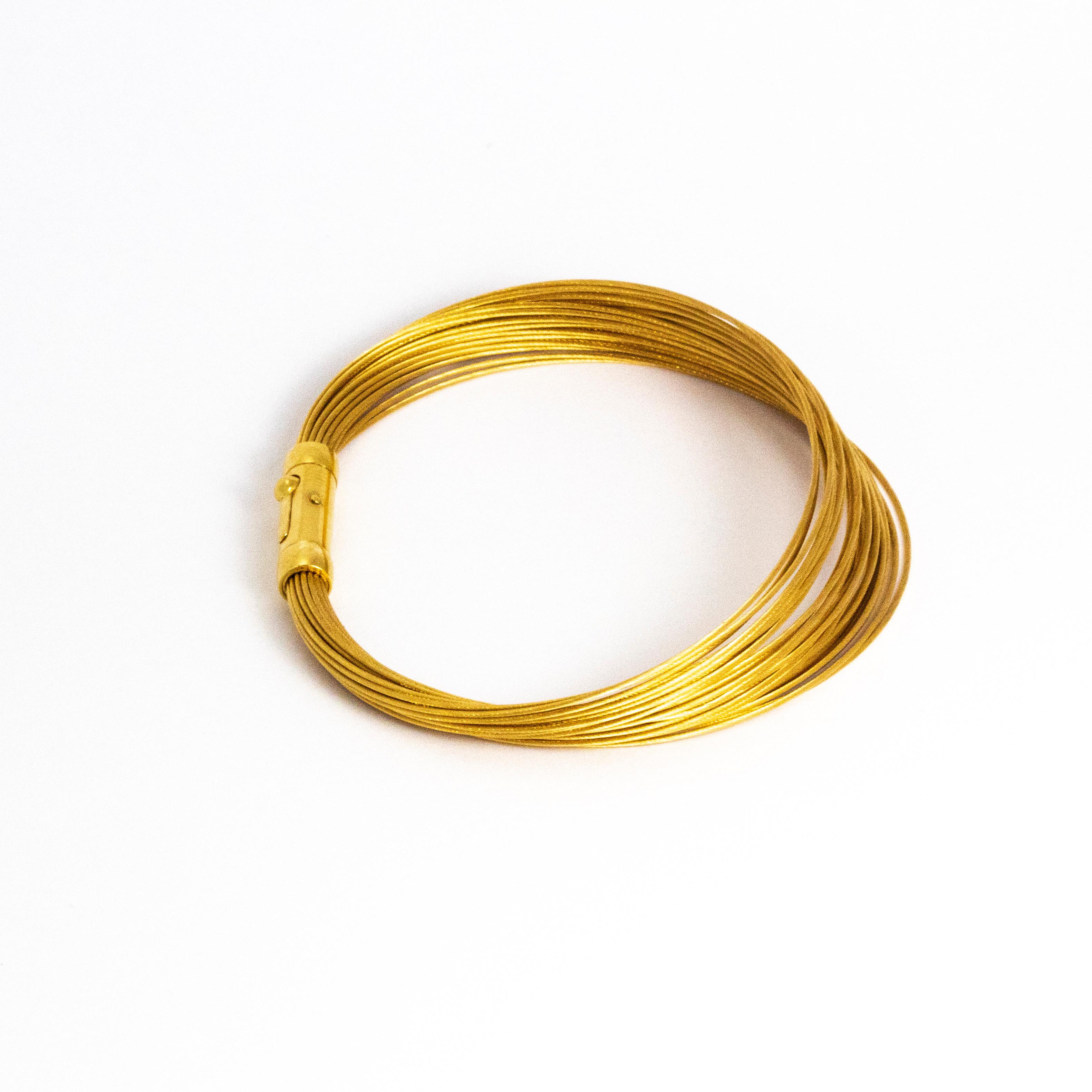 Modern Tiffany & Co. 18 Carat Gold Wire Bracelet