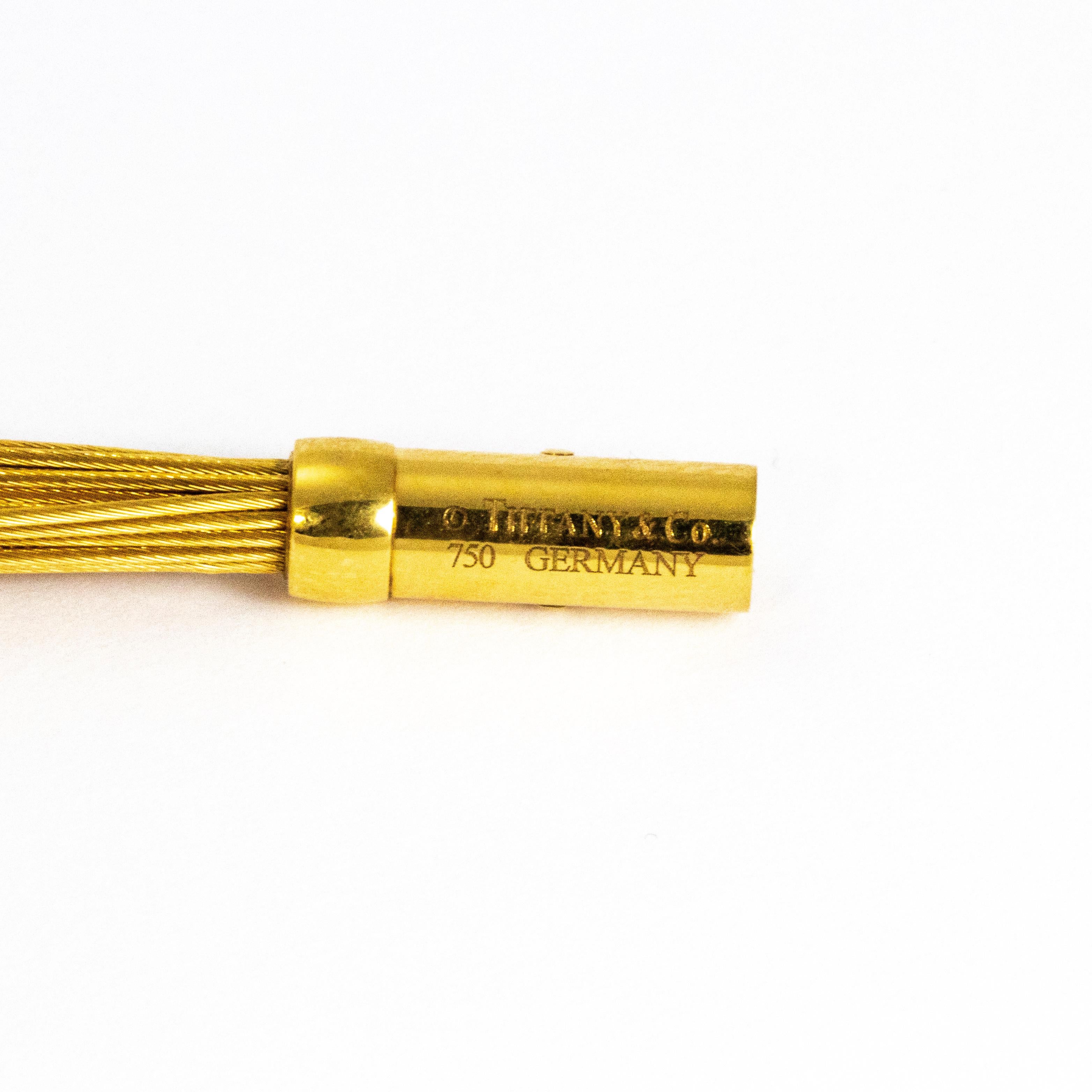 Women's or Men's Tiffany & Co. 18 Carat Gold Wire Bracelet