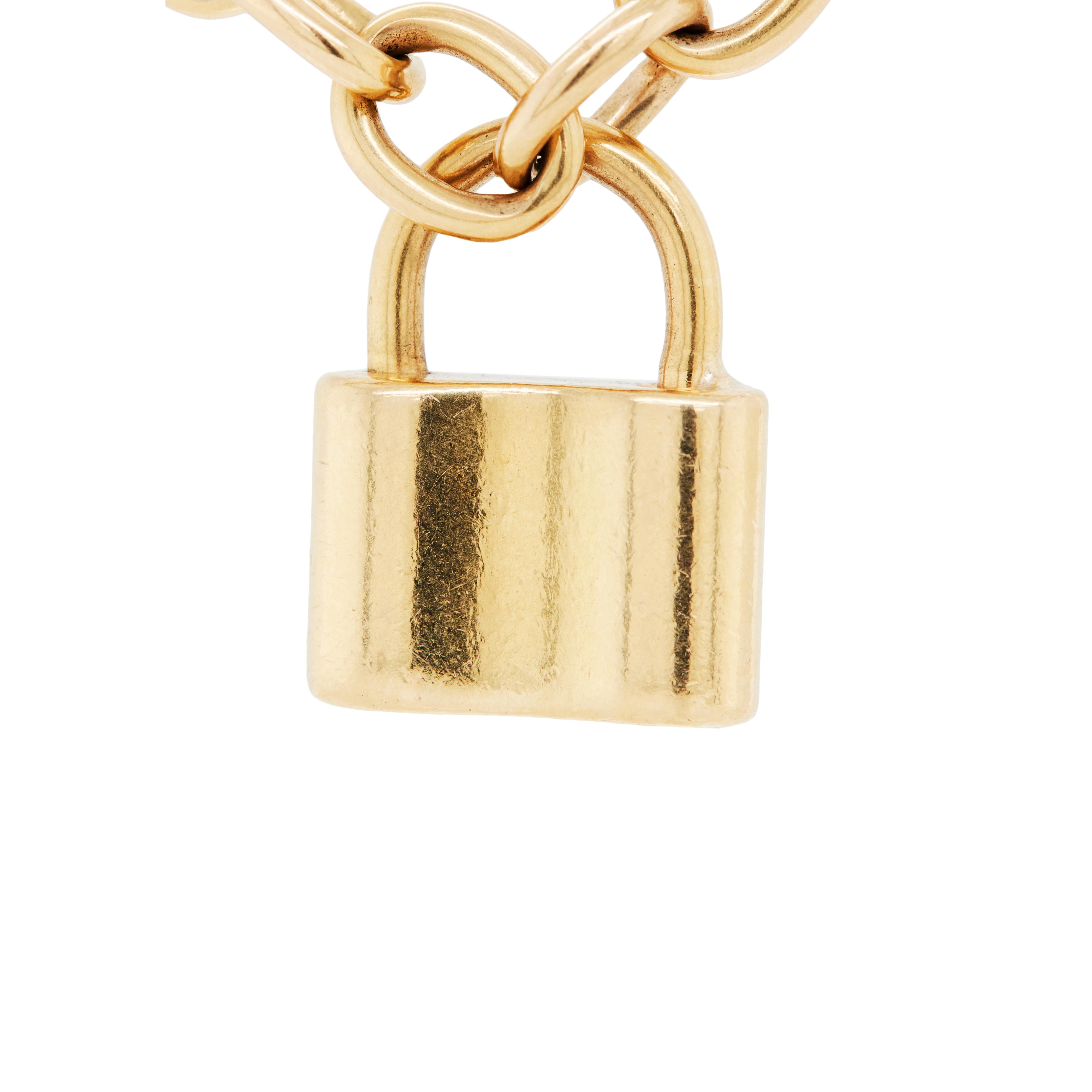 Tiffany & Co. Pulsera con cadena de diamantes en oro amarillo de 18 quilates Corte brillante en venta