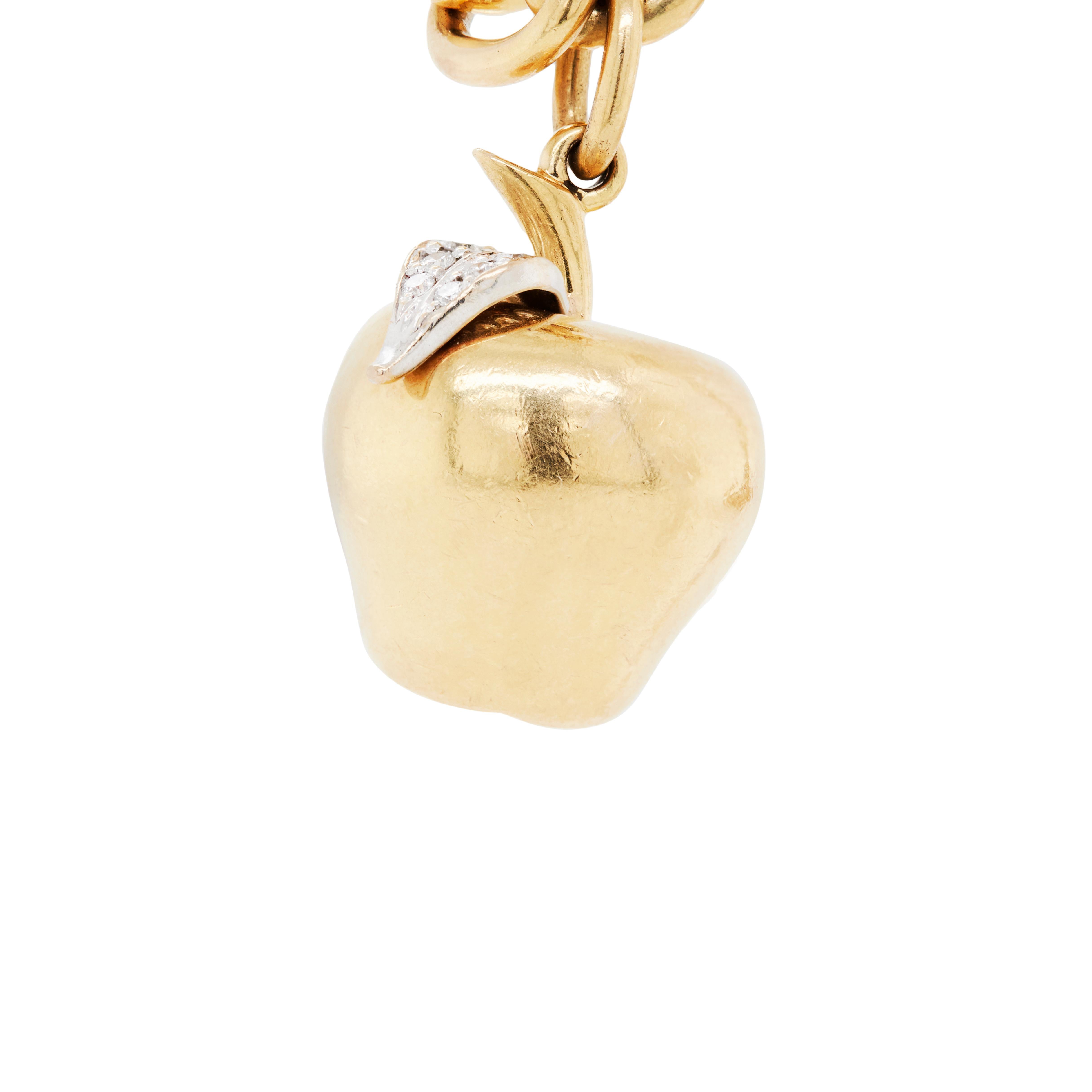 Femenino o masculino Tiffany & Co. Pulsera con cadena de diamantes en oro amarillo de 18 quilates en venta