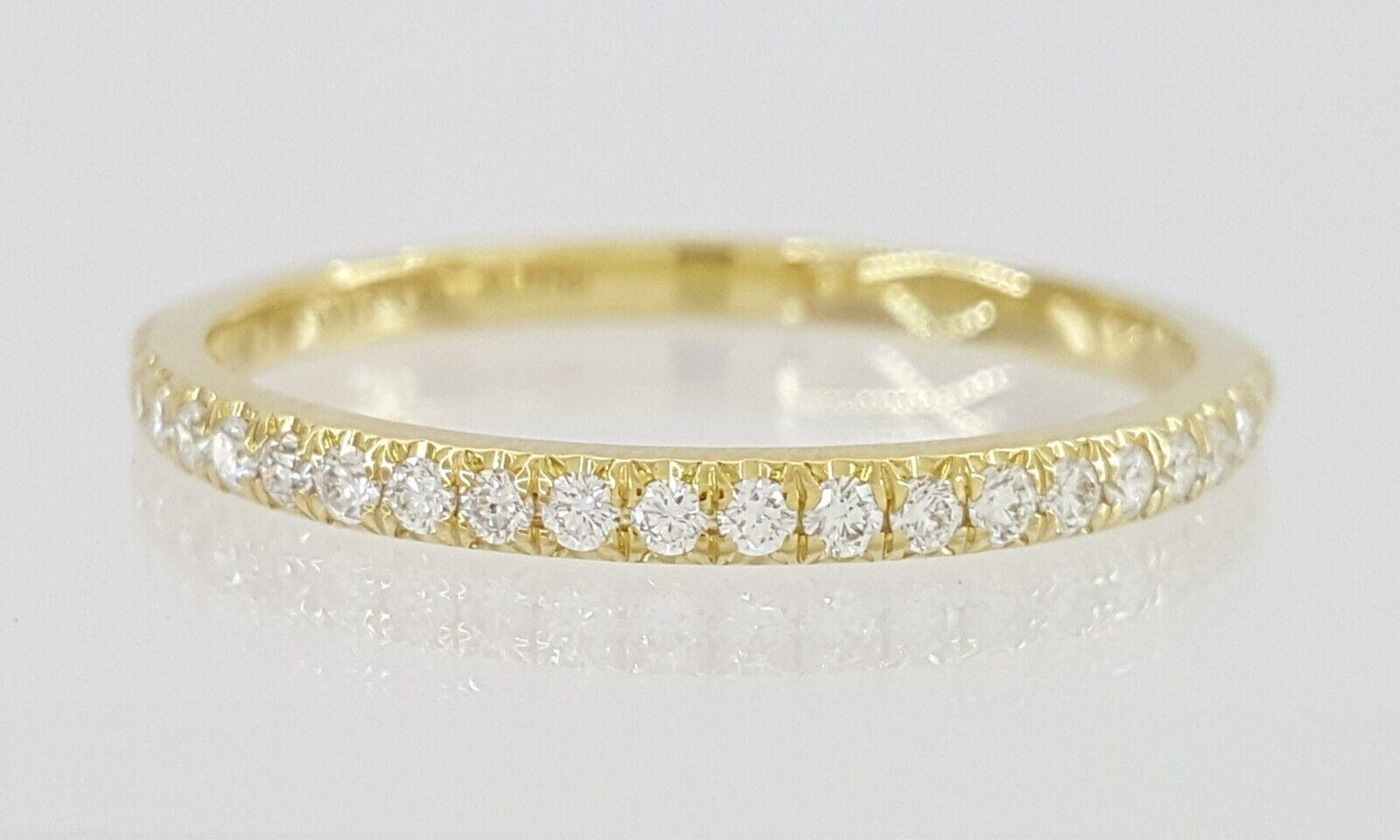 Modern Tiffany & Co. 18 Carats Yellow Gold Eternity Diamond Ring