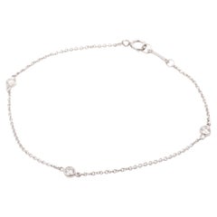 Tiffany & Co. 18 Elsa Peretti Diamonds by the Yard 3 Diamond Bracelet