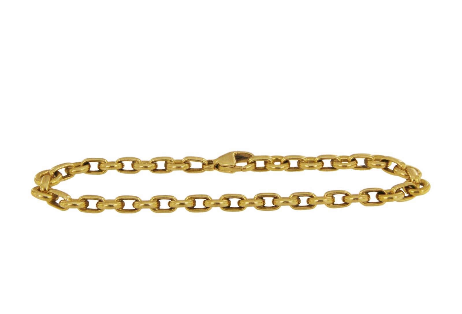 Mint condition
18k Yellow Gold
Length: 7”
Width: 6mm
Weight: 18gr

*Comes with Tiffany box.