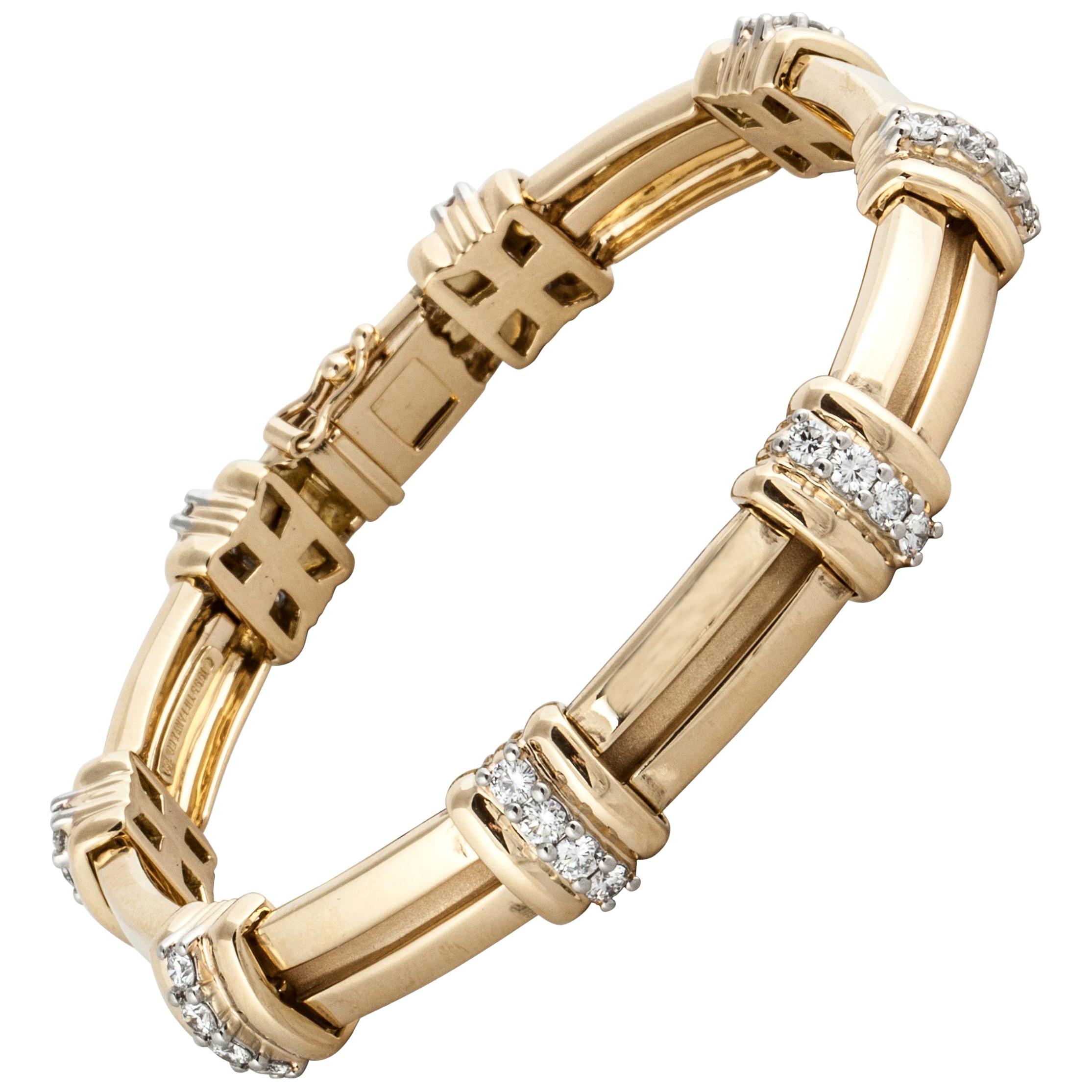 Tiffany & Co. 18K Yellow Gold Diamond Bracelet