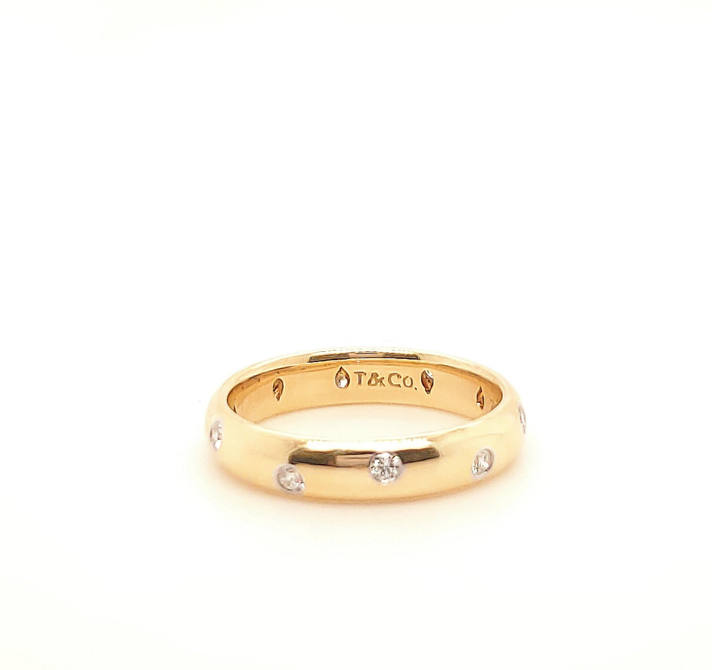 Tiffany & Co. 18 Karat Diamond Etoile Band Ring In Excellent Condition In New York, NY