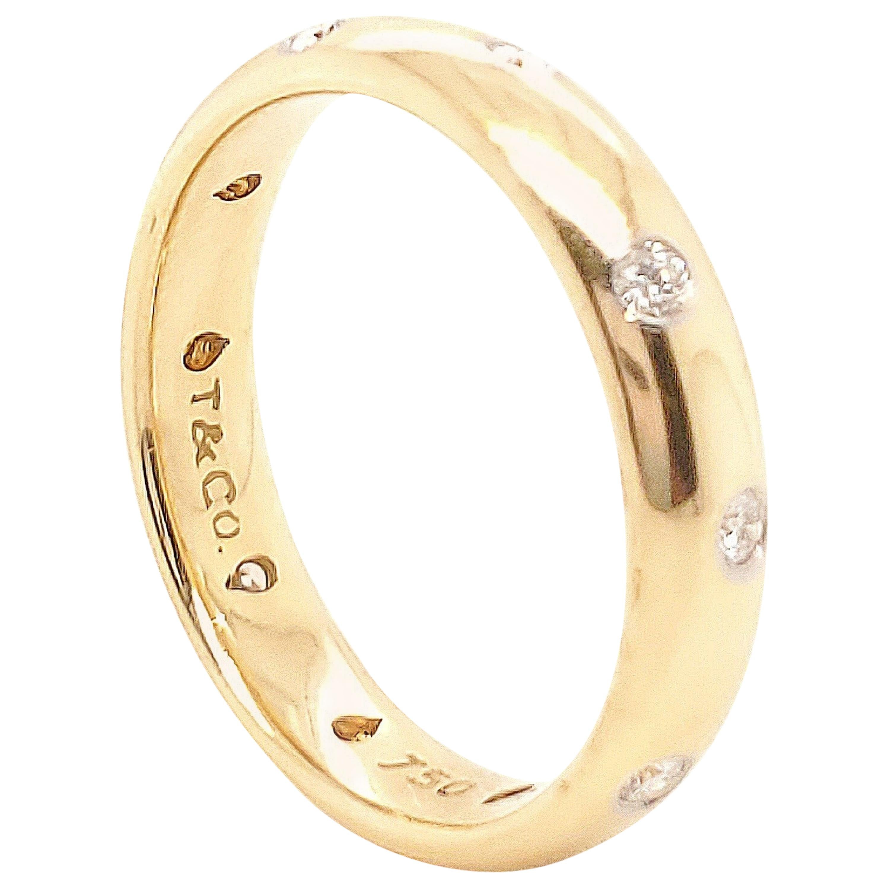 Tiffany & Co. 18 Karat Diamond Etoile Band Ring