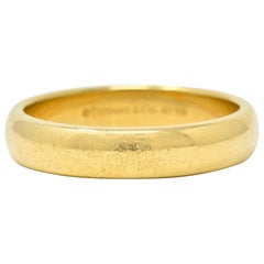 Retro Tiffany & Co. 18 Karat Gold Men's Wedding Band Ring