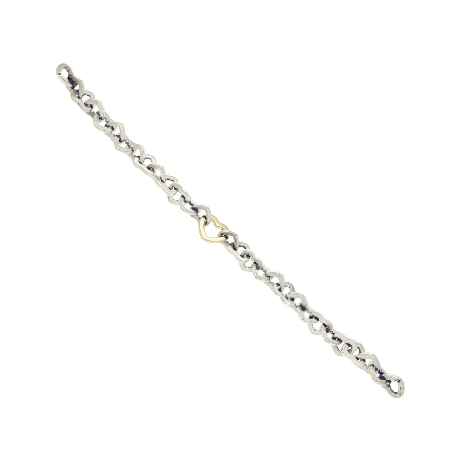 tiffany and co heart link bracelet