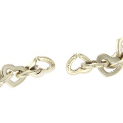 Tiffany & Co. 18 Karat Gold and Sterling Silver Hearts Link Necklace