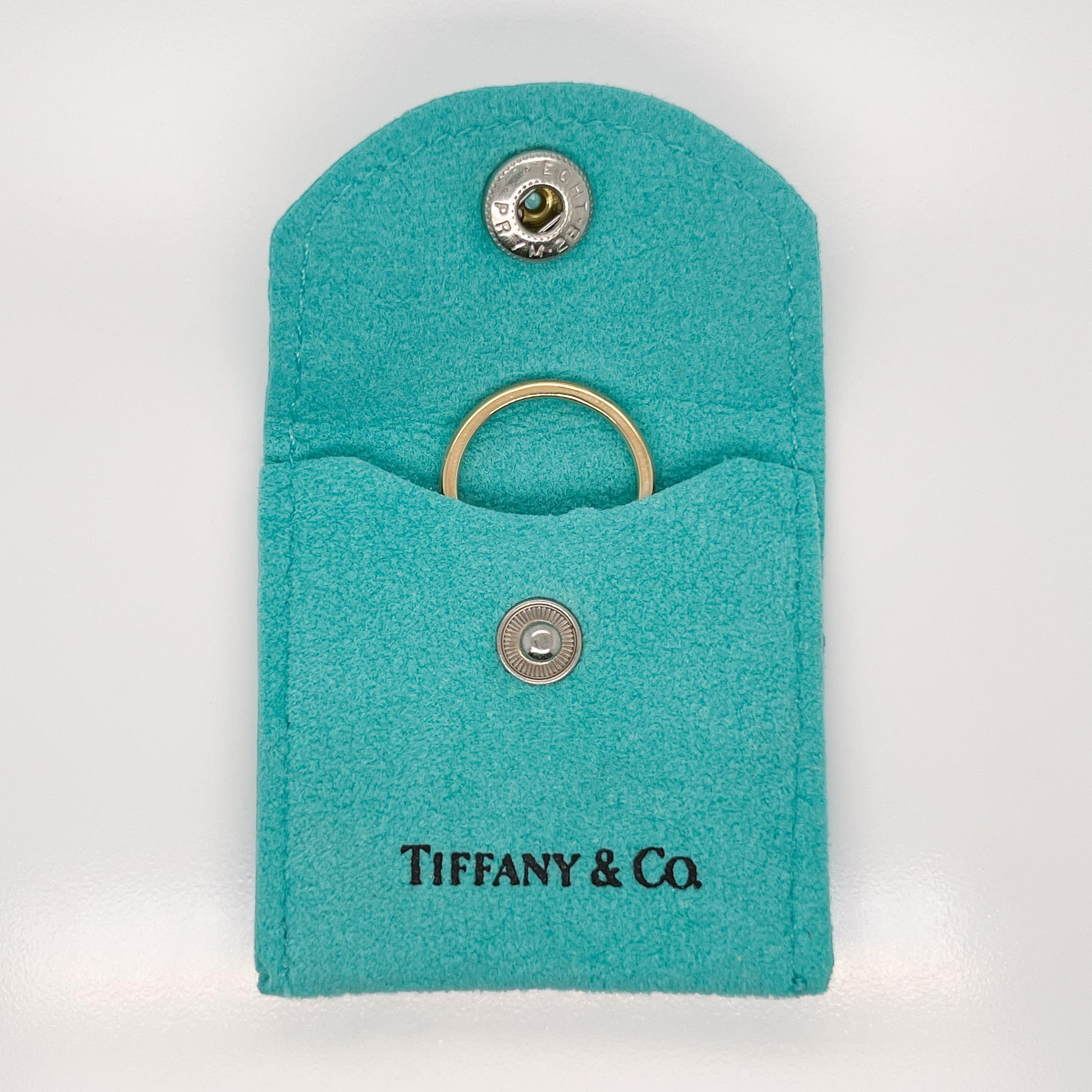 Women's or Men's Tiffany & Co. 18 Karat Gold Bezet Band Ring, 18k VR