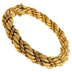 Tiffany 1970s Yellow Gold Rope Bracelet