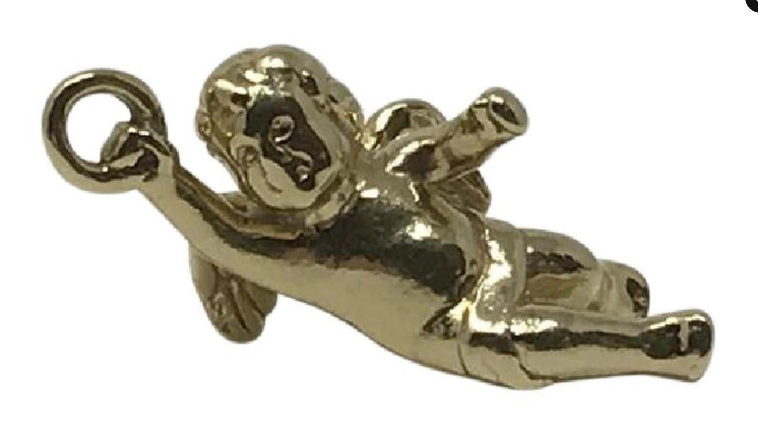 Item - Tiffany and Co. 18k Gold Cherub Charm/Pendent

Condition - Exceptional

SKU - 1547

Original Retail Price - $1,200.00 + tax (See Photo of Receipt)

Dimensions - 15mm x 25mm x 13mm

Material - 18k Gold

Weight - 7 grams

Comes with - Dust