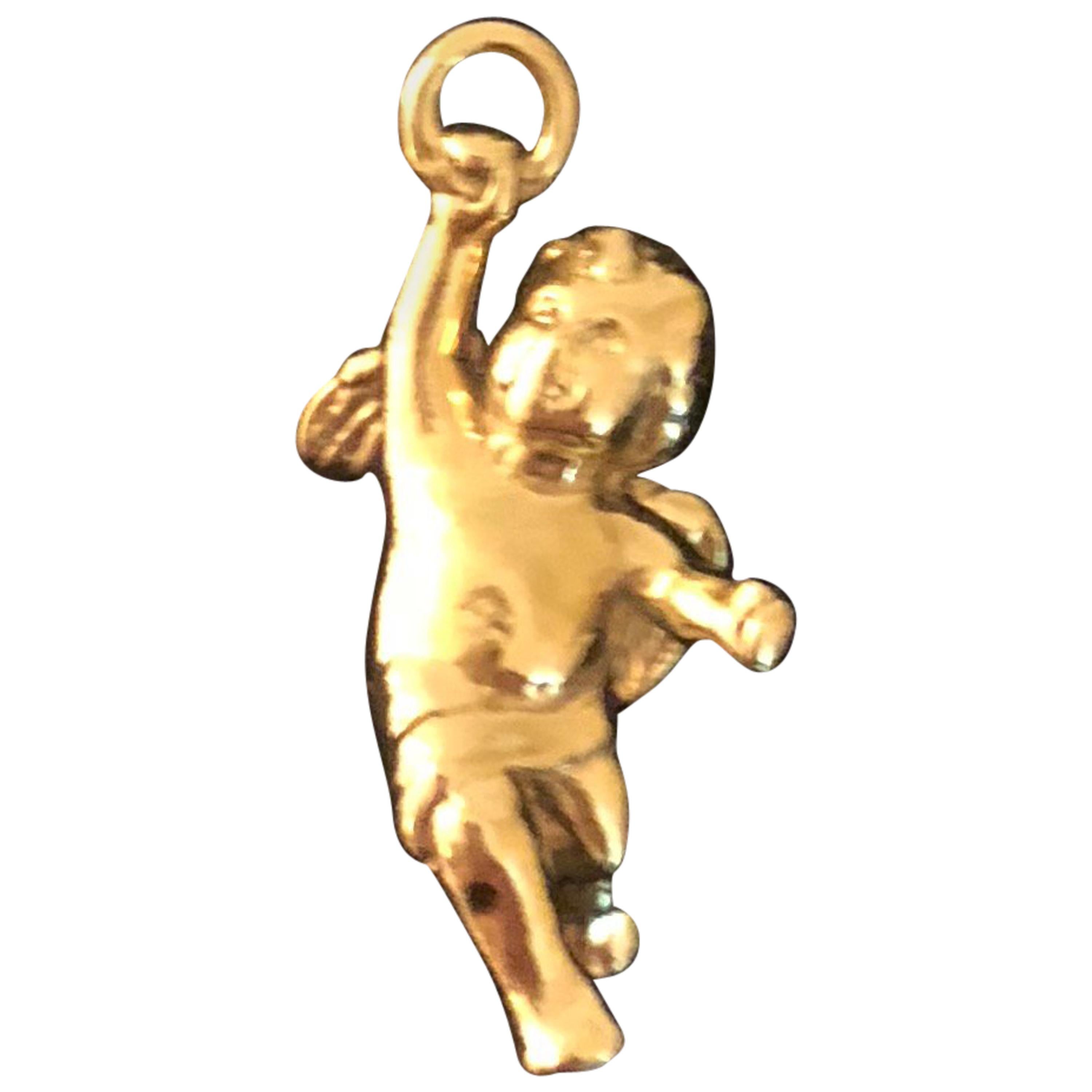 Tiffany & Co. 18 Karat Gold Cherub Charm/Pendent For Sale