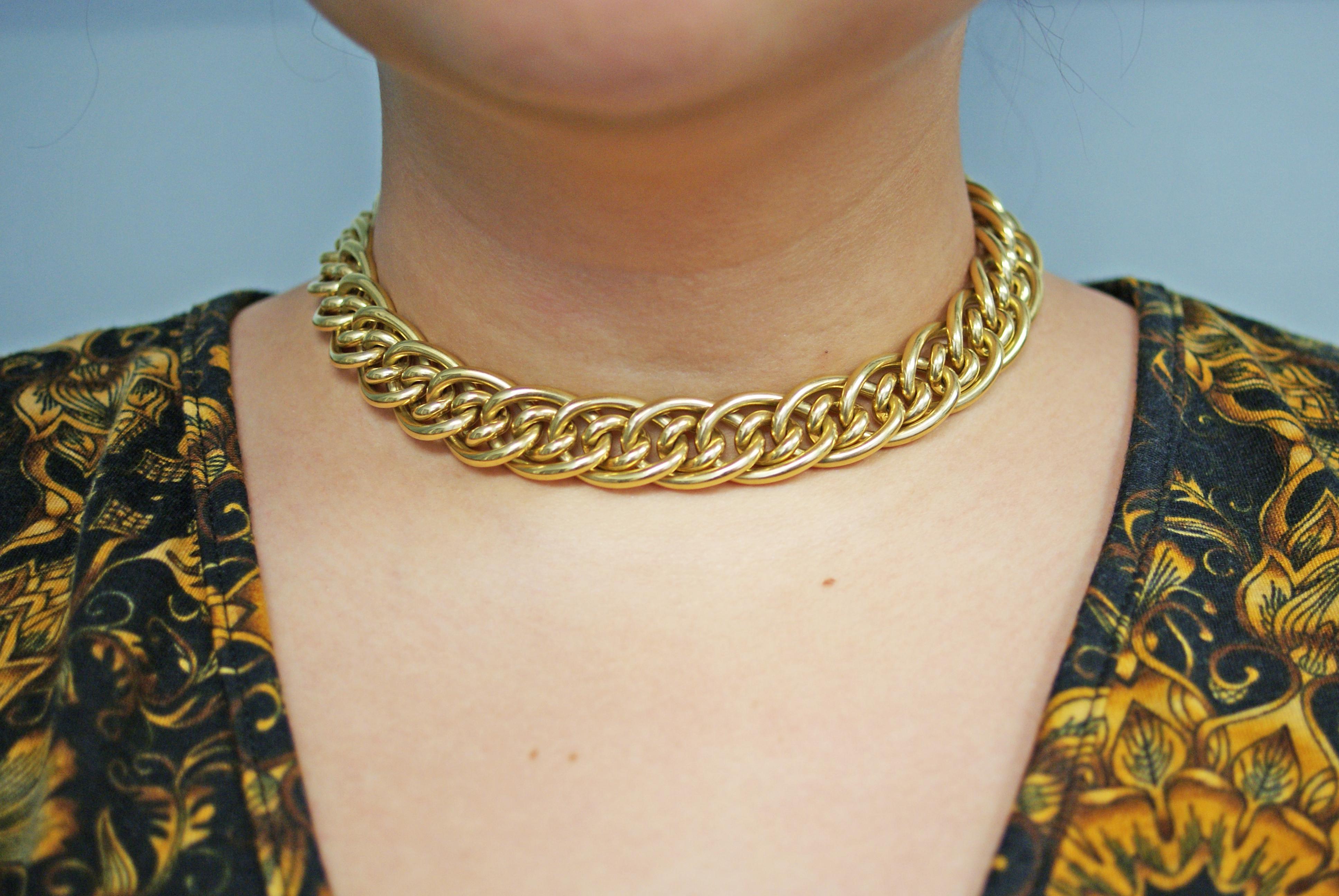 Women's or Men's Tiffany & Co. 18 Karat Gold Choker Necklace