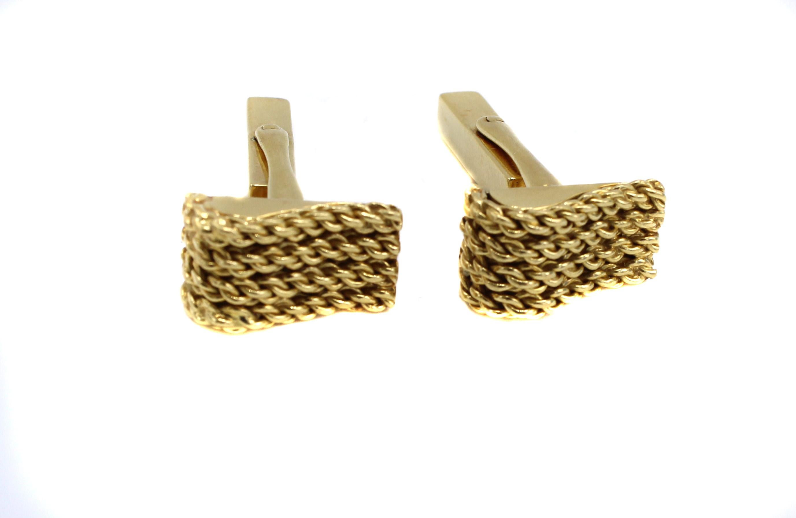 Tiffany & Co 18 Karat Gold Cuff-Links 1