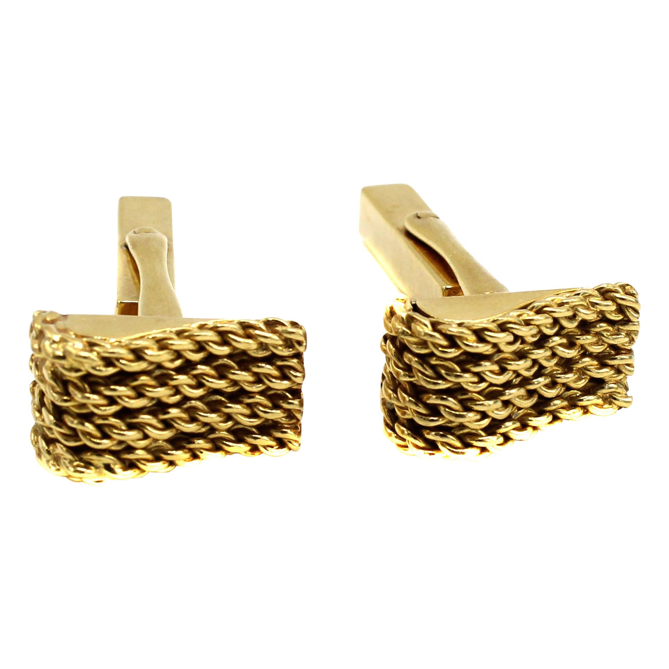 Tiffany & Co 18 Karat Gold Cuff-Links