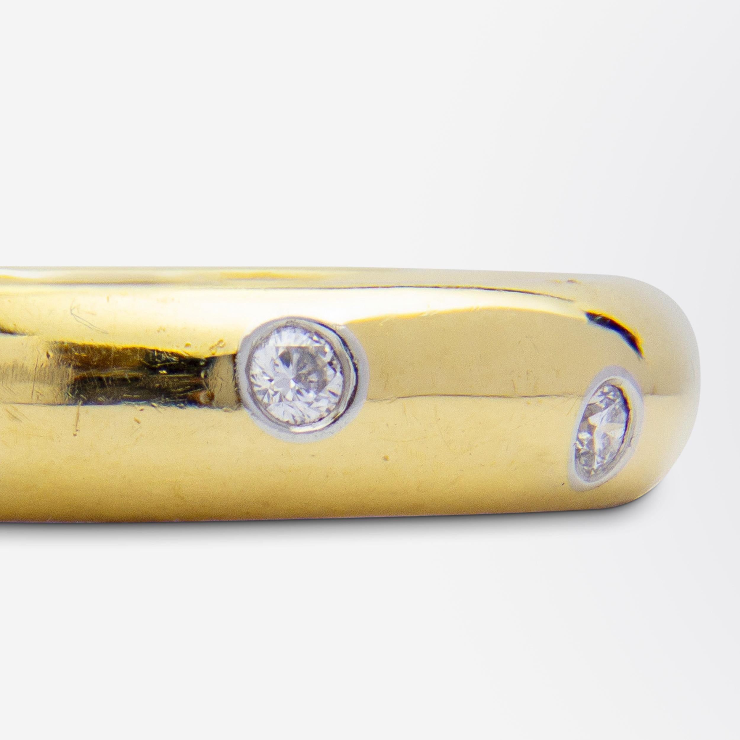 Brilliant Cut Tiffany & Co 18 Karat Gold & Diamond Etoile Ring