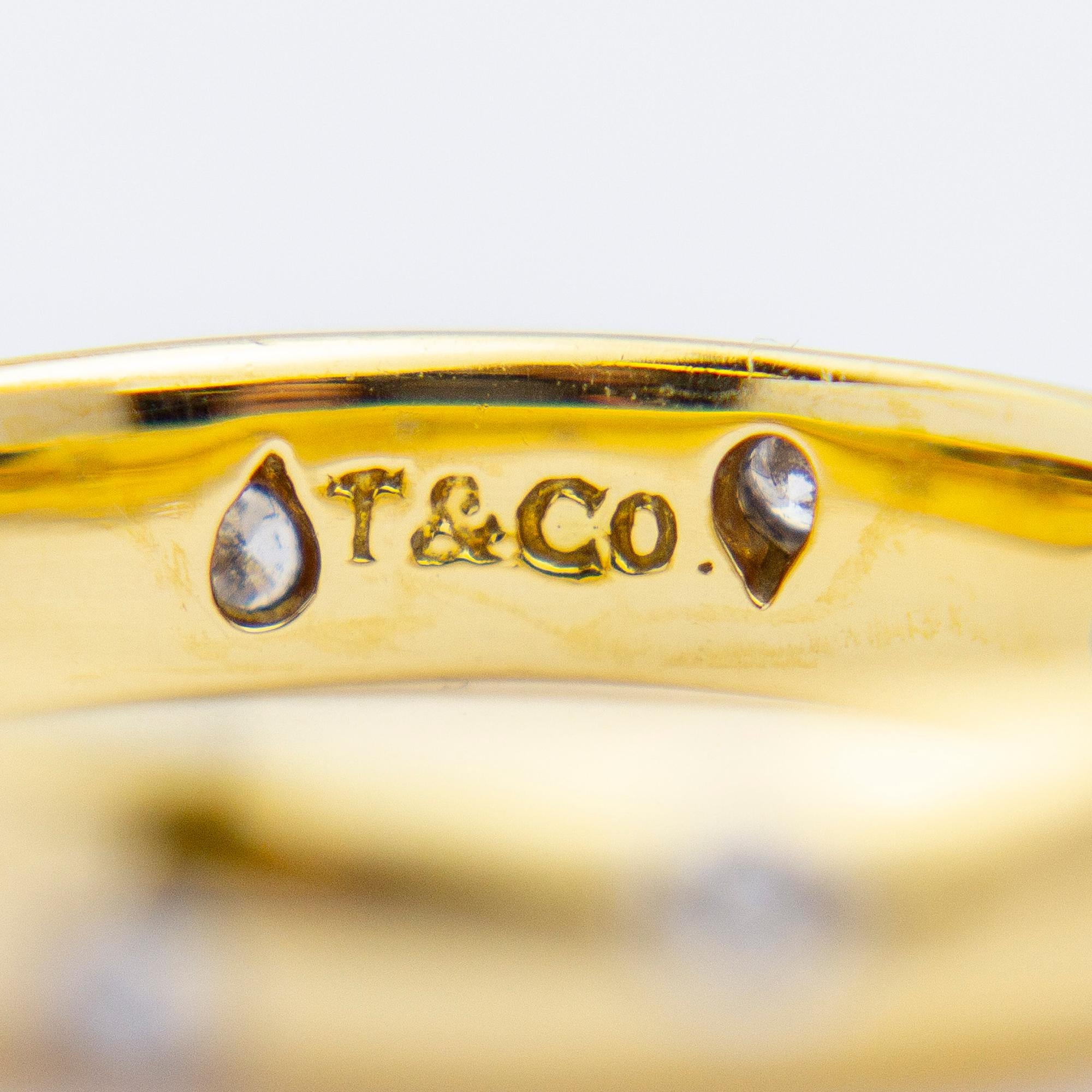 Tiffany & Co 18 Karat Gold & Diamond Etoile Ring In Good Condition For Sale In Brisbane City, QLD