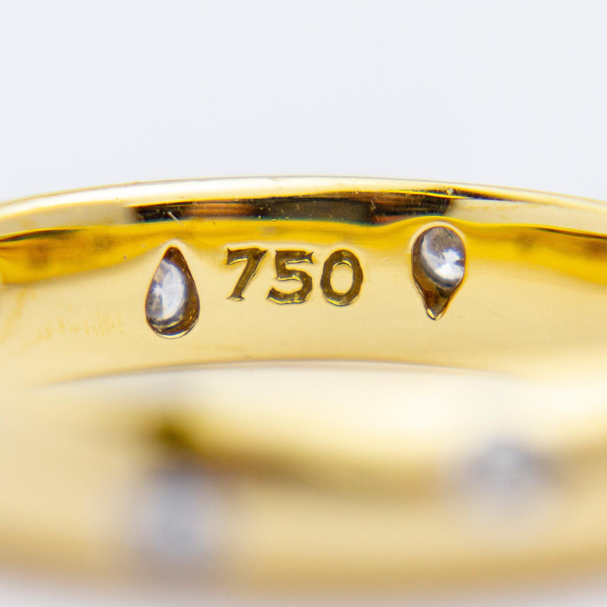 Women's or Men's Tiffany & Co 18 Karat Gold & Diamond Etoile Ring For Sale