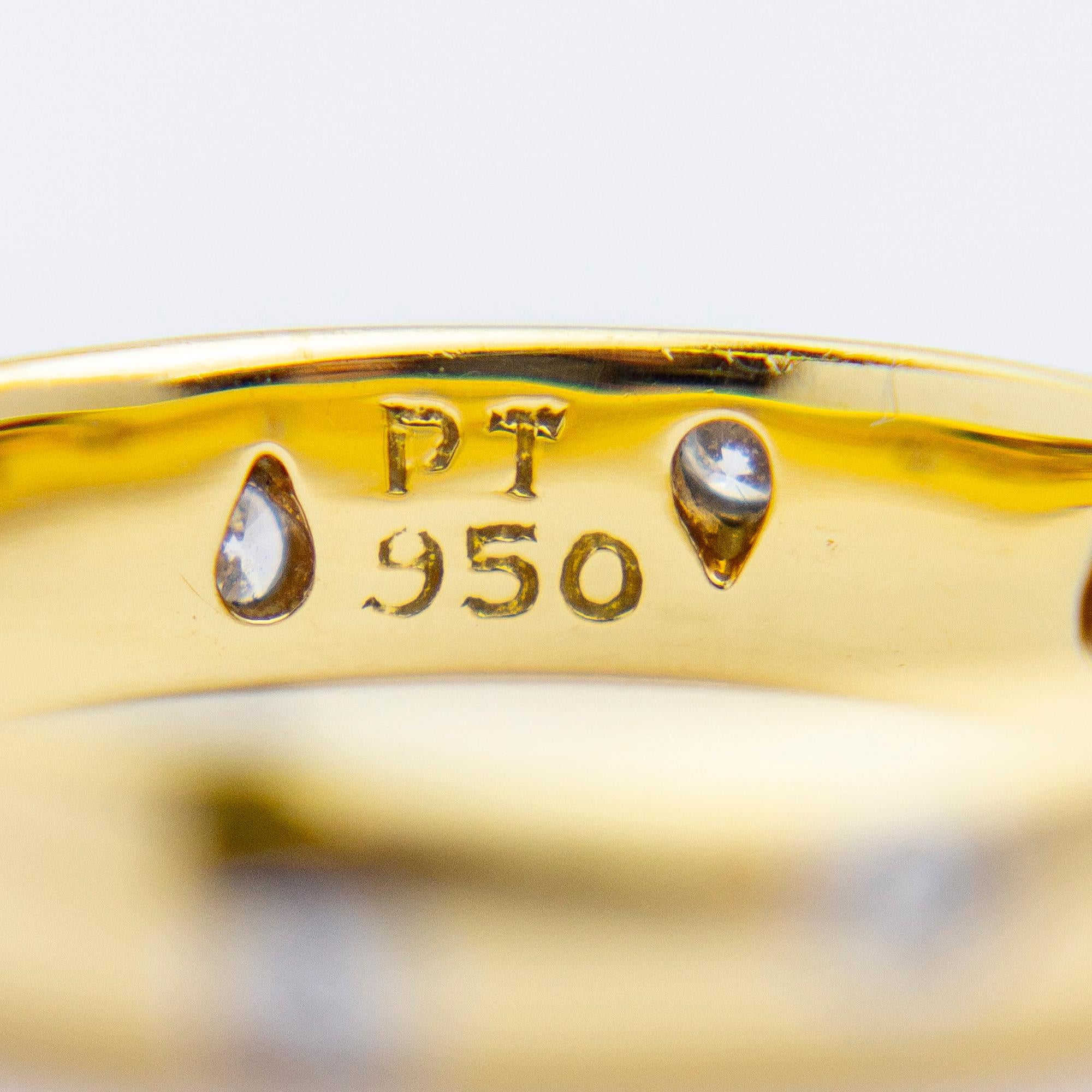 Tiffany & Co 18 Karat Gold & Diamond Etoile Ring For Sale 1