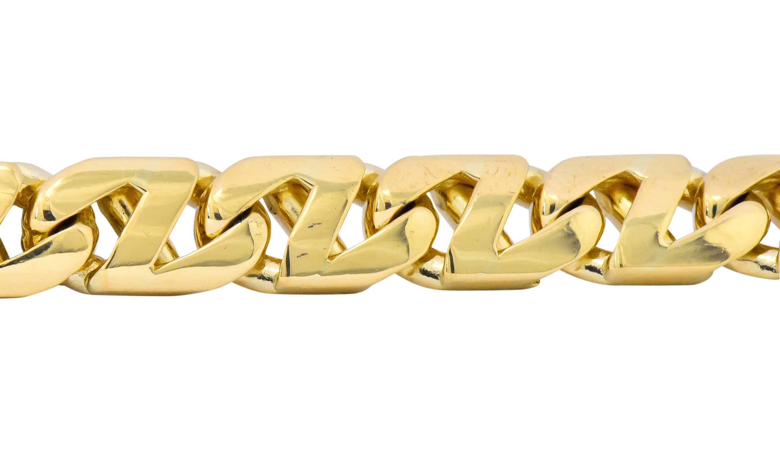 Modernist Tiffany & Co. 18 Karat Gold Italian Mariner Unisex Link Bracelet