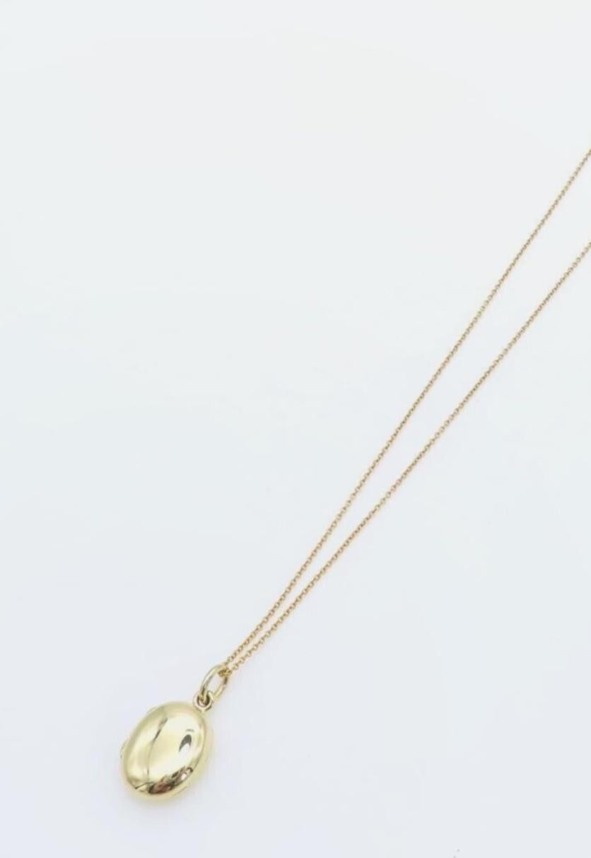 Modern Tiffany & Co. 18 Karat Gold Locket Necklace Pendant 