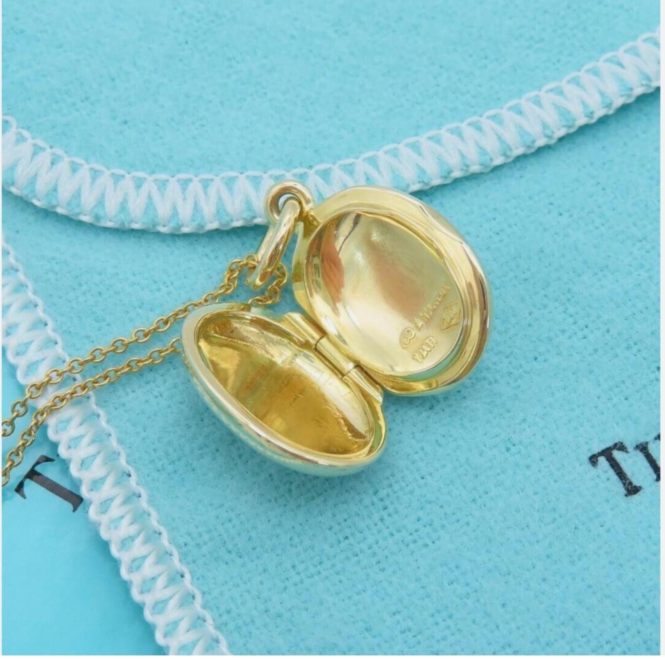 Tiffany & Co. 18 Karat Gold Locket Necklace Pendant  1