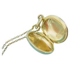 Tiffany & Co. 18 Karat Gold Medaillon-Halskette mit Anhänger 