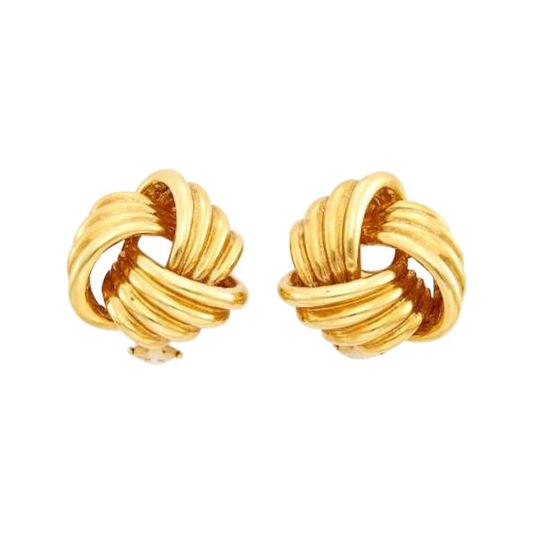 Tiffany & Co. 18 Karat Gold Love Knot Earrings