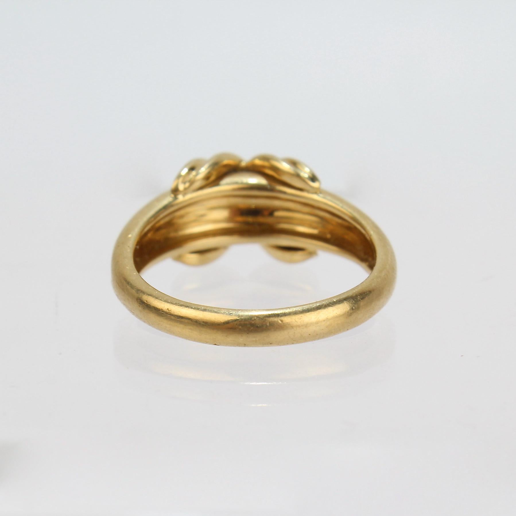 Tiffany & Co. 18 Karat Golding 'X' Ring  im Angebot 1