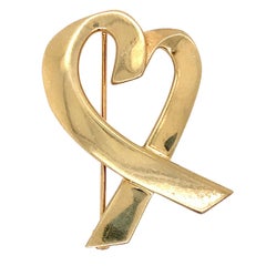 Tiffany & Co. 18 Karat Gold Paloma Picasso Loving Heart Brosche oder Anstecknadel, Loving Heart