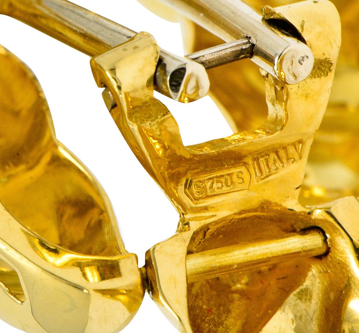 Tiffany & Co. 18 Karat Gold Ribbed Doorknocker Ear-Clip Earrings 4