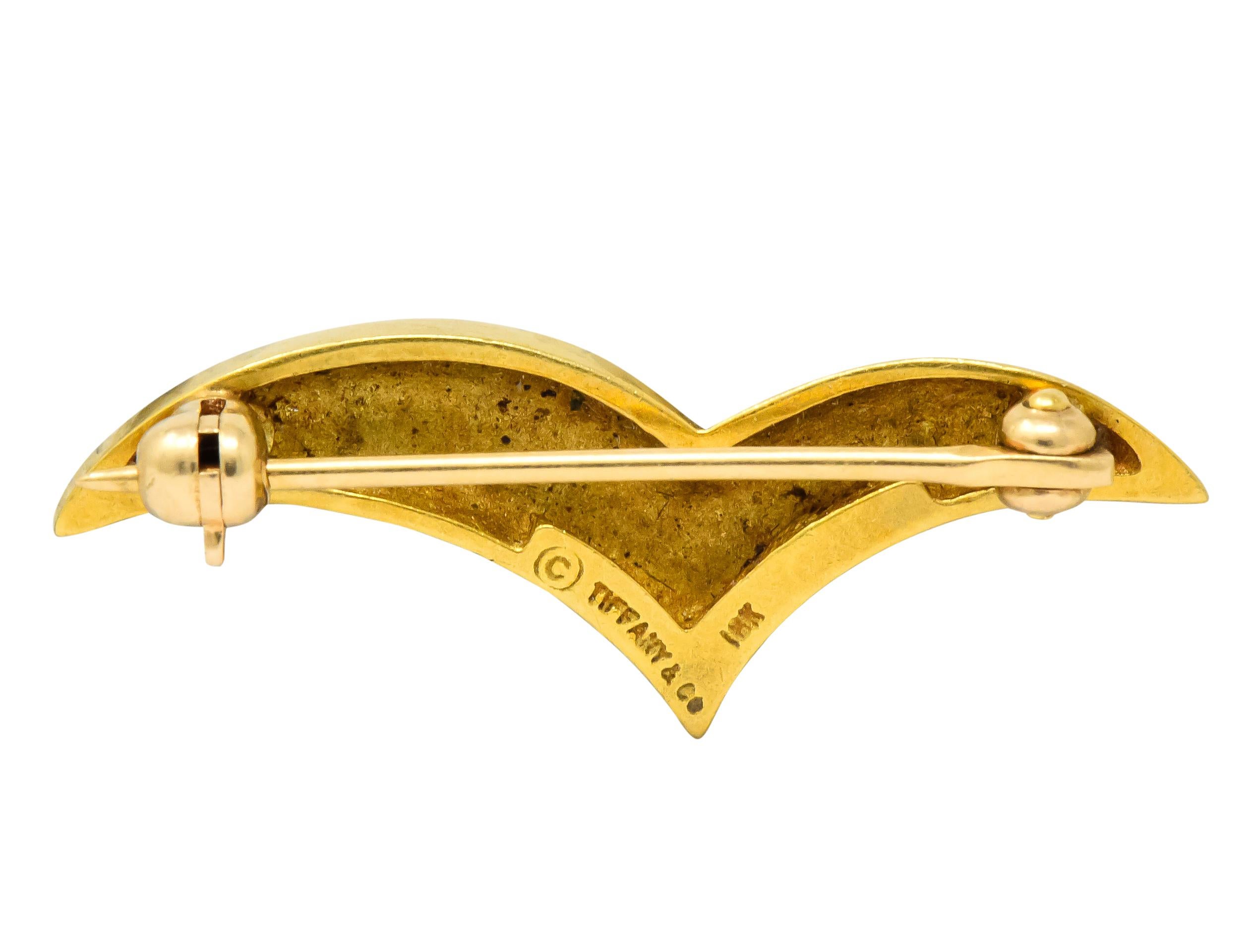 Tiffany & Co. 18 Karat Gold Seagull Brooch In Excellent Condition In Philadelphia, PA