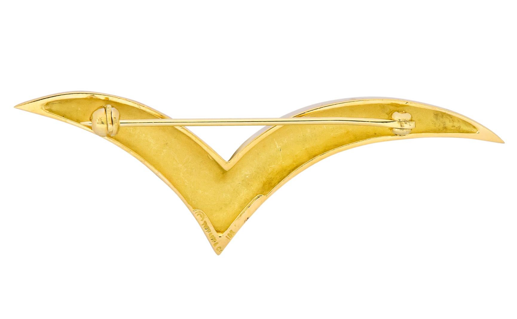 Women's or Men's Tiffany & Co. 18 Karat Gold Seagull Brooch