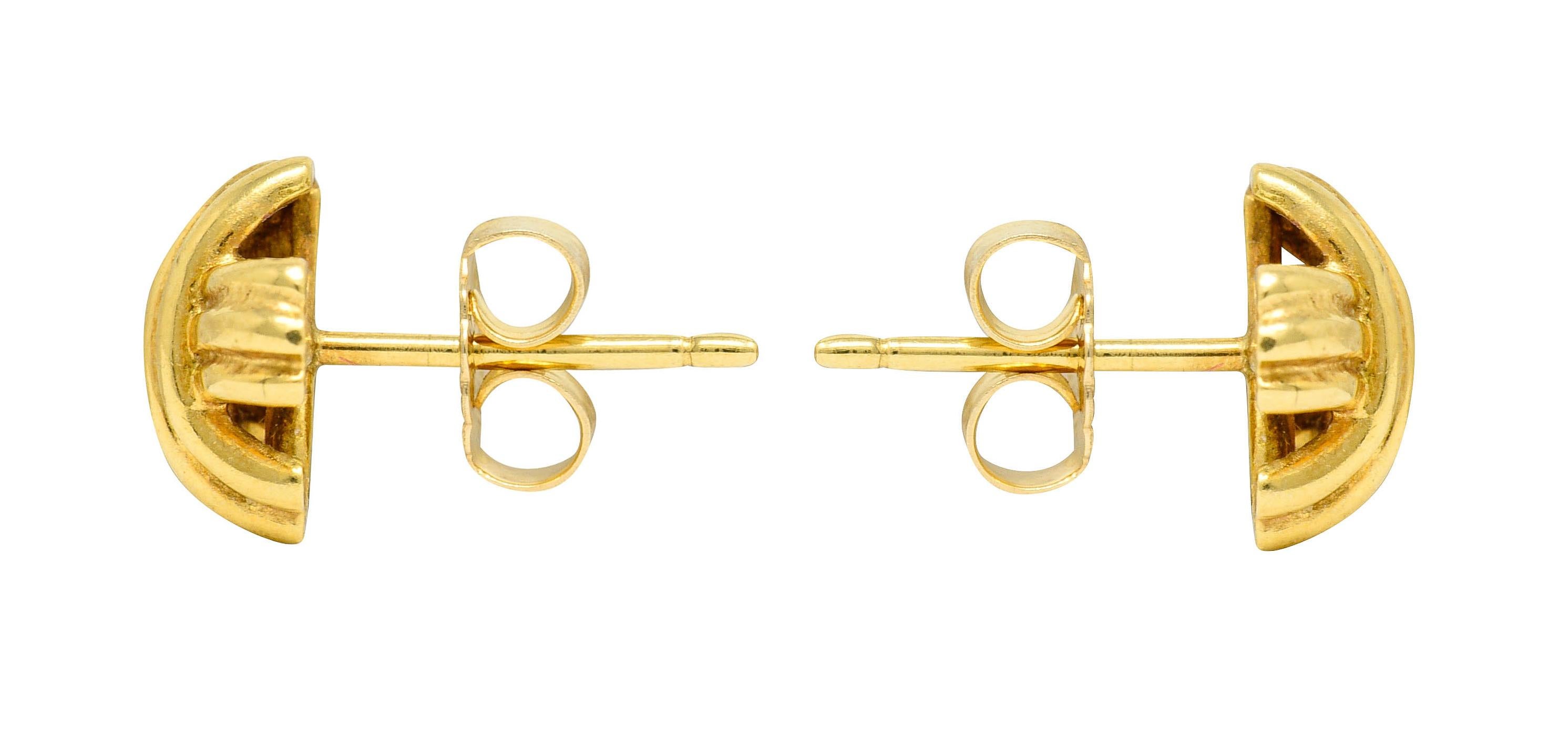 Tiffany & Co. 18 Karat Gold Signature X Stud Earrings In Excellent Condition In Philadelphia, PA
