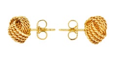 Tiffany & Co. 18 Karat Gold Tiffany Twist Knot Stud Earrings