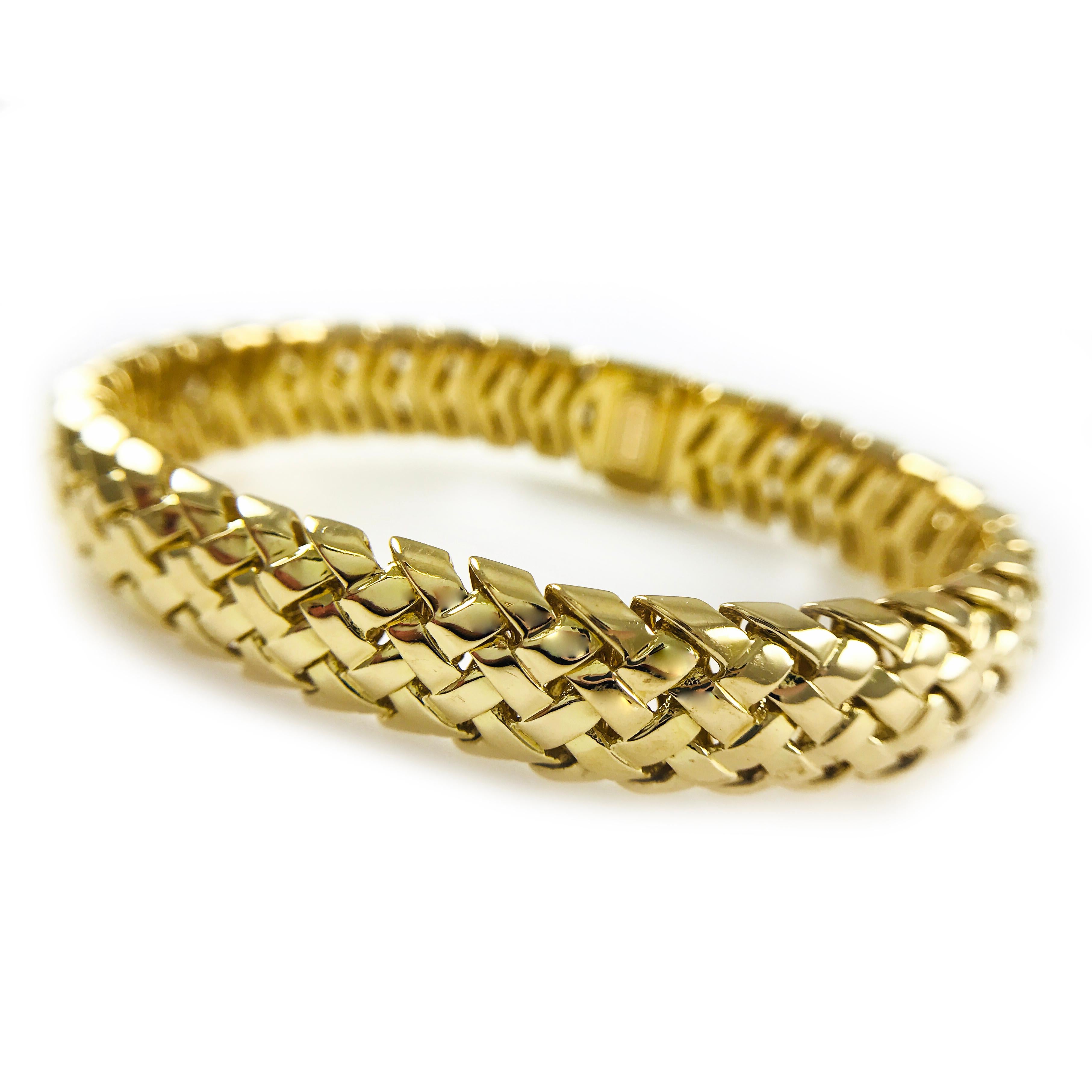 basket weave gold bracelet