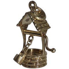 Tiffany & Co. 18 Karat Gold Wishing Well with Moveable Bucket Charm