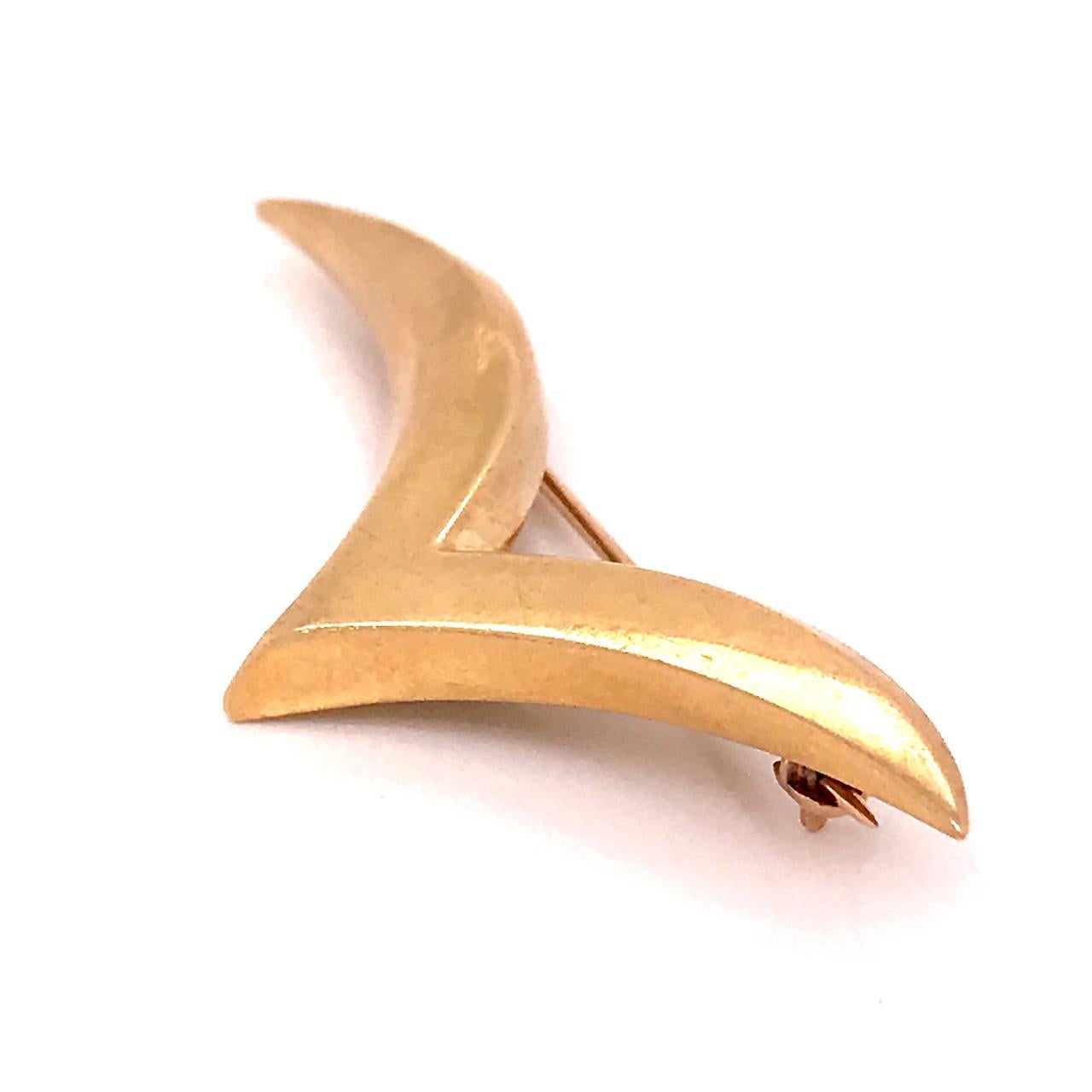 Tiffany & Co. 18 Karat Modern Gold Seagull Brooch or Pin 5