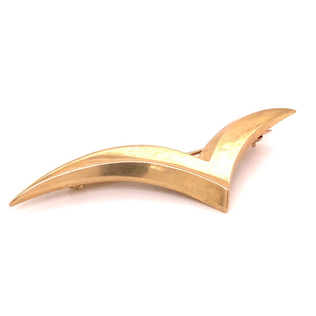 Tiffany & Co. 18 Karat Modern Gold Seagull Brooch or Pin In Good Condition In Philadelphia, PA